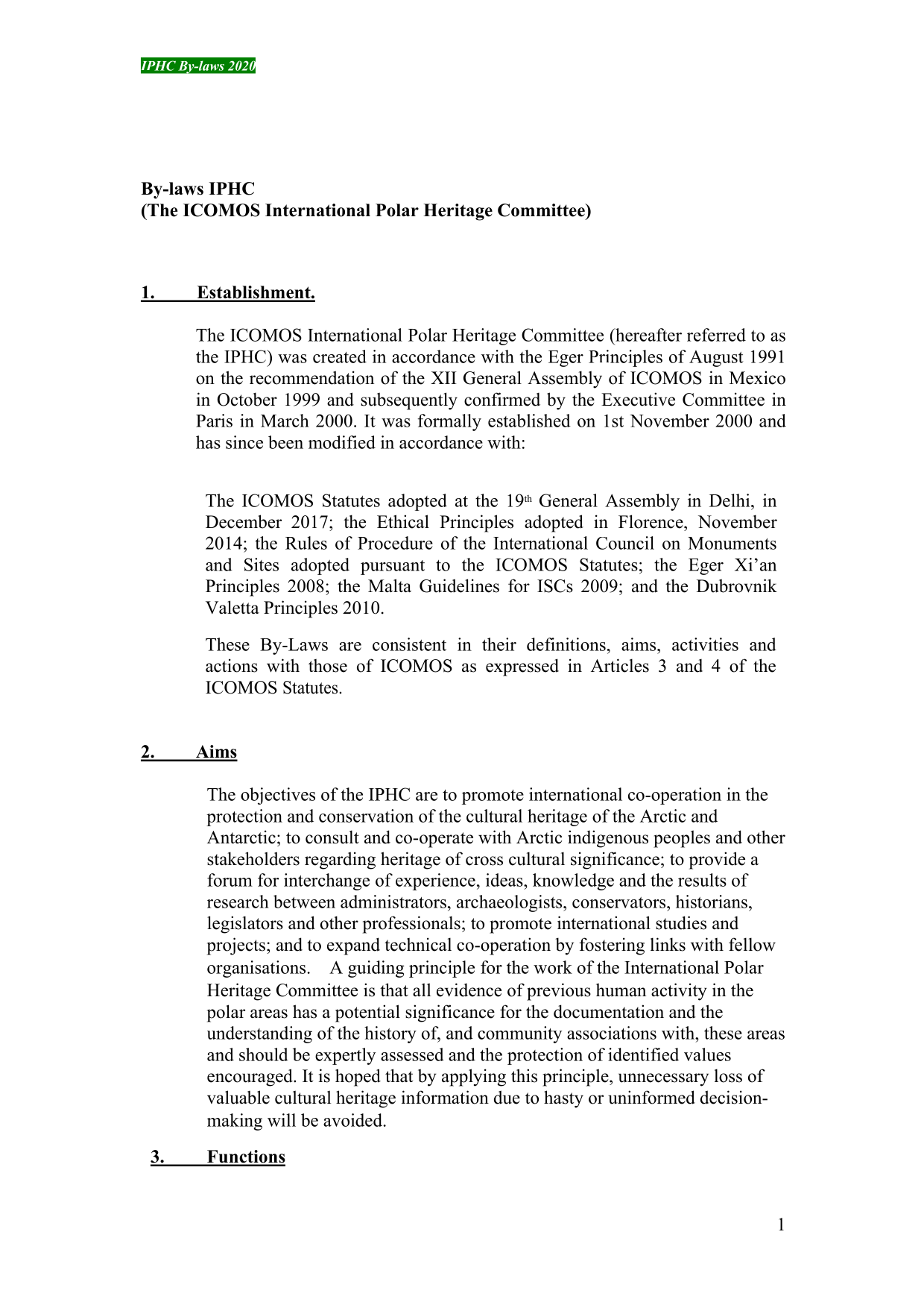 IPHC By-laws 2020